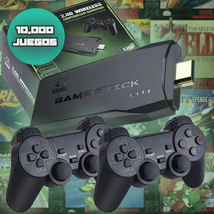 CONSOLA RETRO EMULADOR CON 10000 JUEGOS + 2 MANDOS DE REGALO