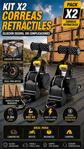 KIT X2 CORREAS DE CARGA RETRACTILES AUTOMATICAS