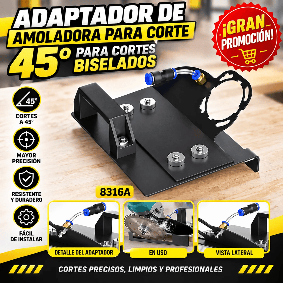 ADAPTADOR DE AMOLADORA PARA CORTE 45°