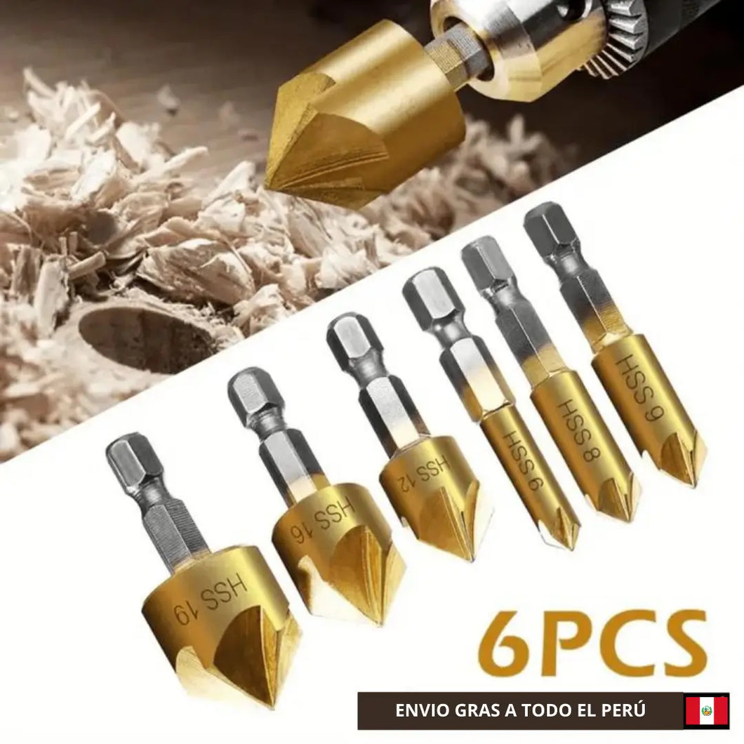 SET X6 BROCAS AVELLANADORAS