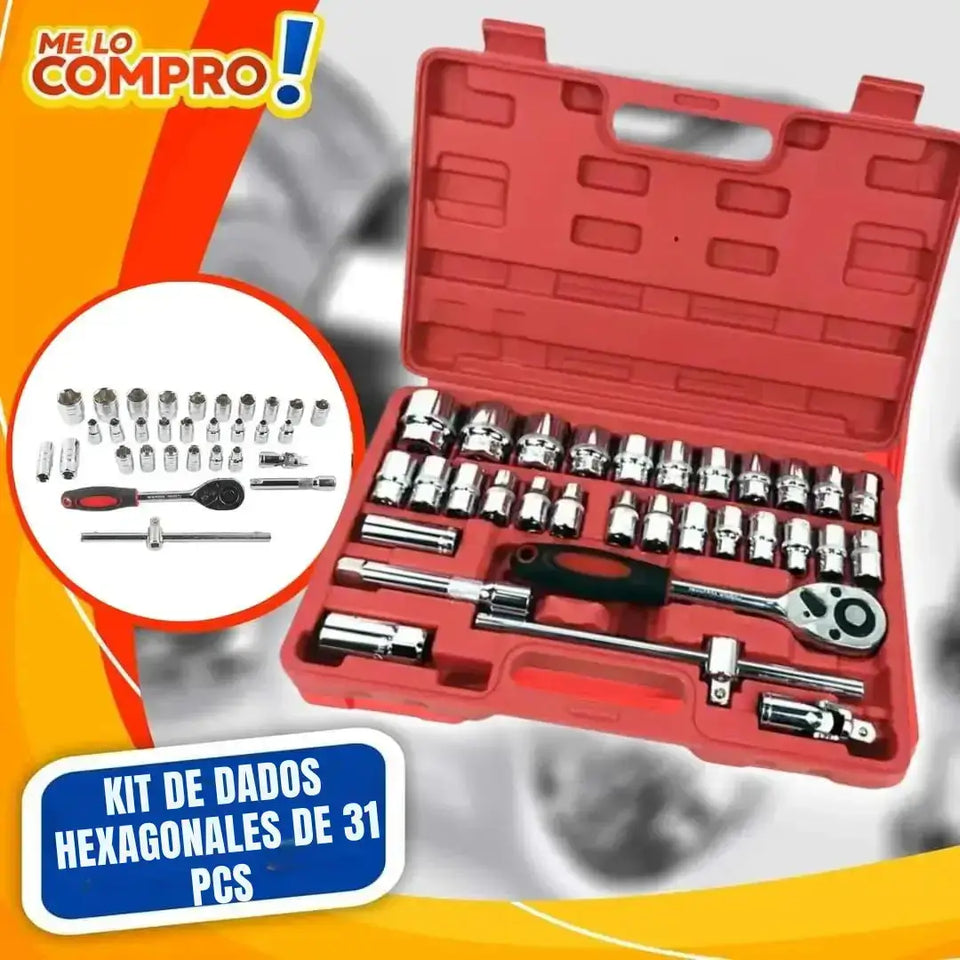 KIT DE DADOS HEXAGONALES DE 31 PZA