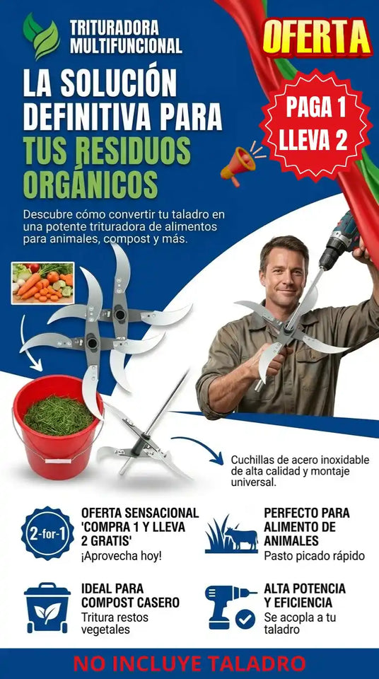 TRITURADOR MULTIFUNCIONAL 2 X 1