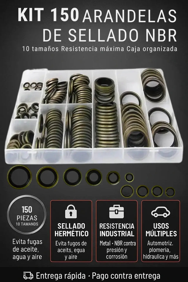 Kit de Anillos de Goma 150 piezas