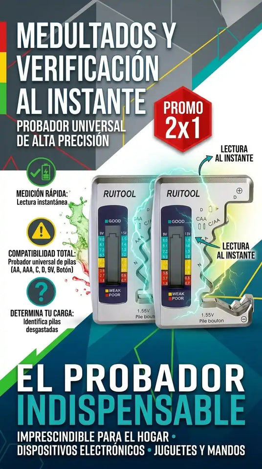PROBADOR DE BATERIA DIGITAL 2X1