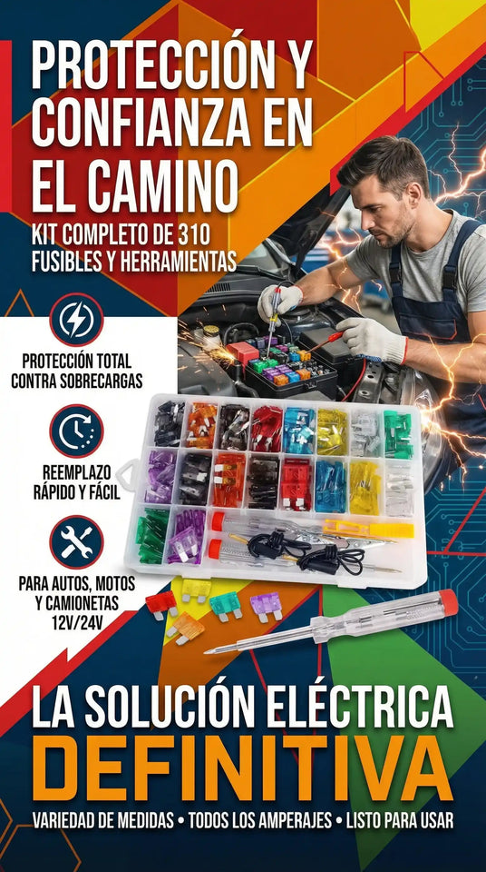 Kit de Fusibles Automotrices 310 Piezas